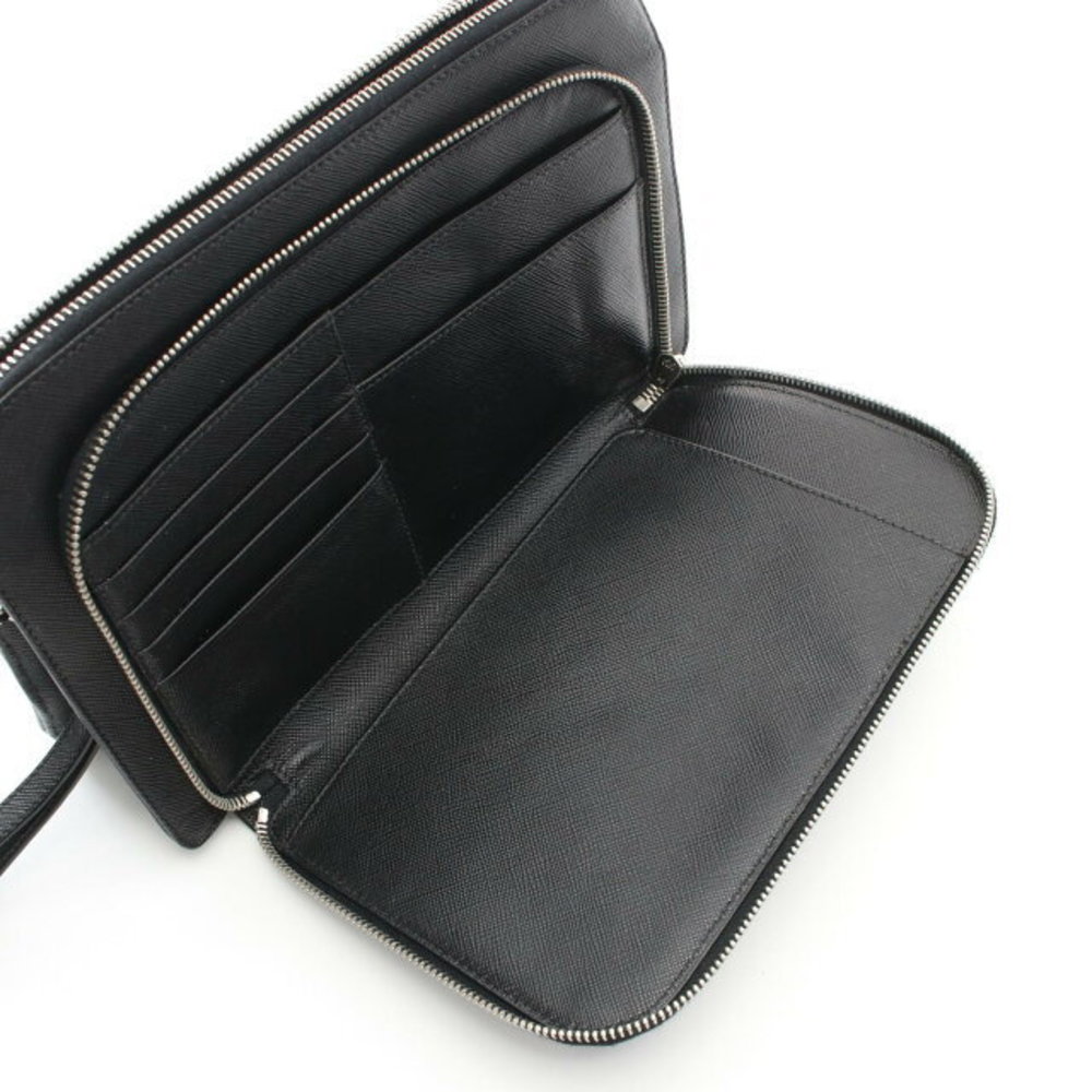 Prada Bag Black Saffiano Clutch Leather - Picture 4 of 7